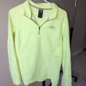 The North Face Neon Yellow Quarter Zip Up